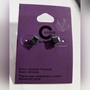 Claire's Black Stud Earrings